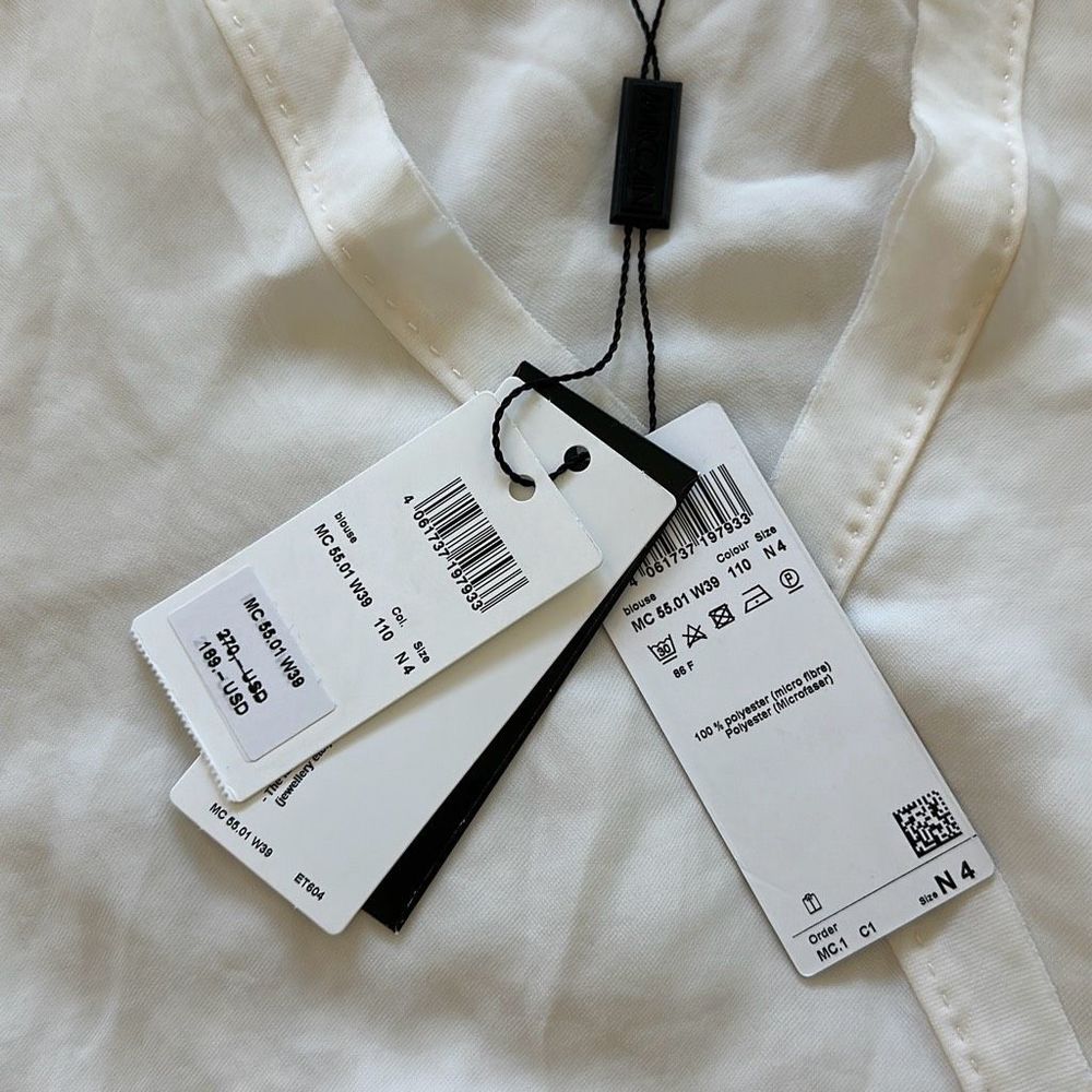 Marc Cain Flowing Blouse Cream Size N4 - Picture 8 of 13